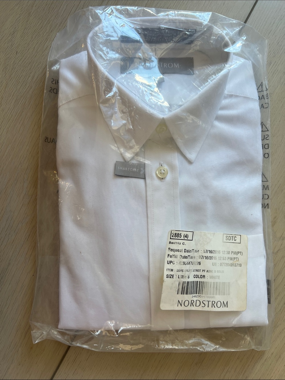 Nordstrom White Button-Down Dress Shirt - Kids